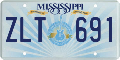 MS license plate ZLT691