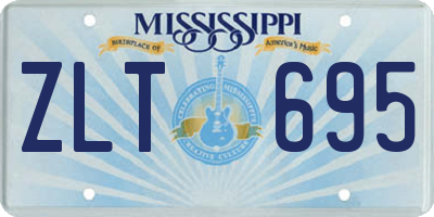 MS license plate ZLT695