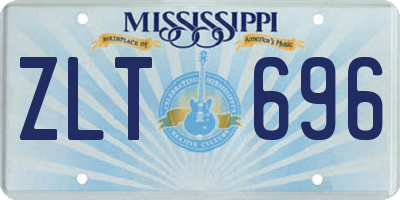 MS license plate ZLT696