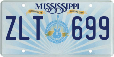 MS license plate ZLT699
