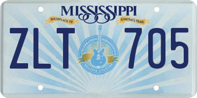 MS license plate ZLT705