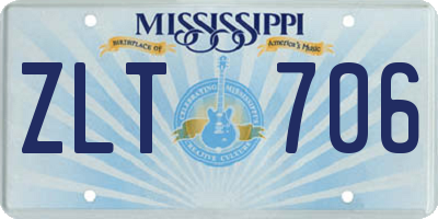 MS license plate ZLT706