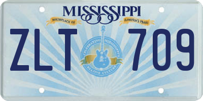 MS license plate ZLT709