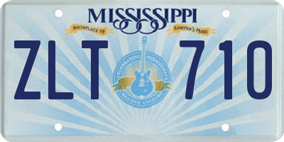 MS license plate ZLT710