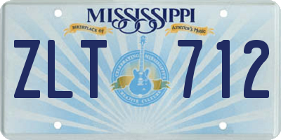 MS license plate ZLT712
