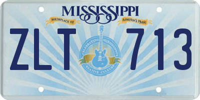MS license plate ZLT713