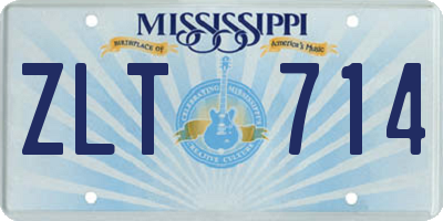 MS license plate ZLT714