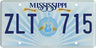 MS license plate ZLT715