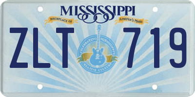 MS license plate ZLT719