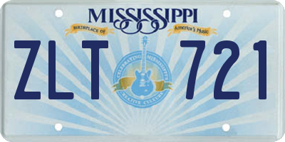 MS license plate ZLT721