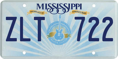 MS license plate ZLT722