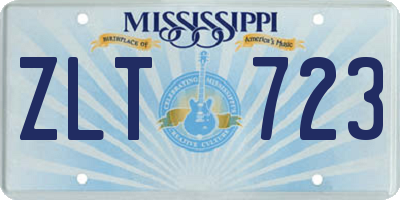 MS license plate ZLT723