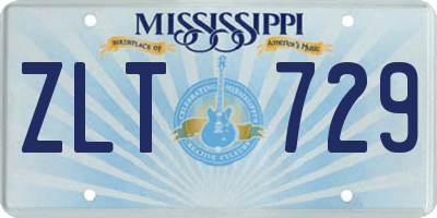 MS license plate ZLT729