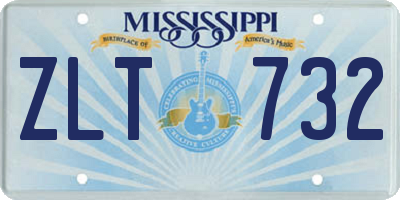 MS license plate ZLT732