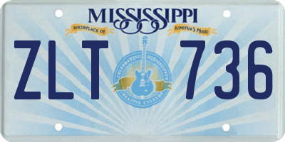MS license plate ZLT736