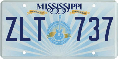 MS license plate ZLT737