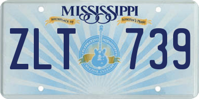 MS license plate ZLT739