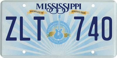 MS license plate ZLT740