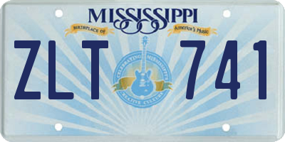 MS license plate ZLT741