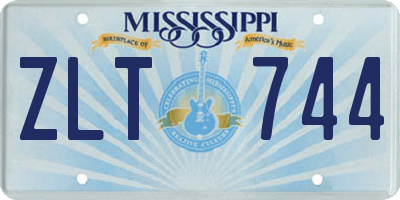 MS license plate ZLT744
