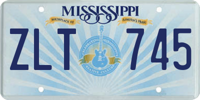 MS license plate ZLT745