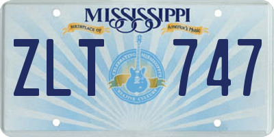 MS license plate ZLT747