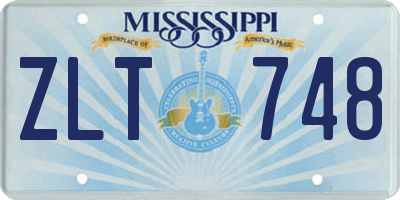 MS license plate ZLT748