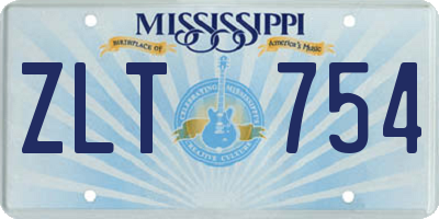 MS license plate ZLT754