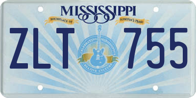MS license plate ZLT755