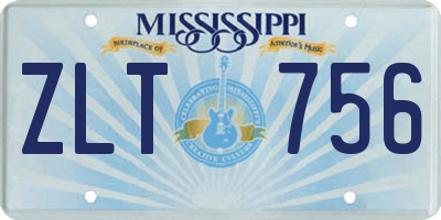 MS license plate ZLT756