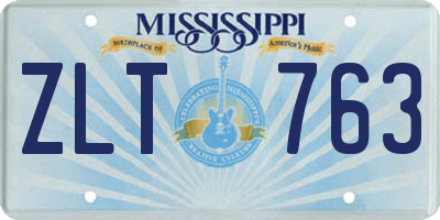 MS license plate ZLT763