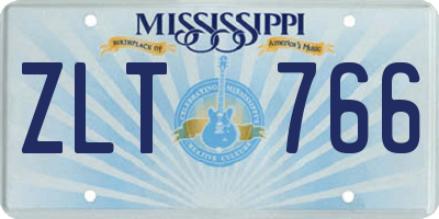 MS license plate ZLT766