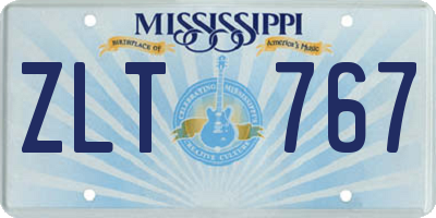 MS license plate ZLT767