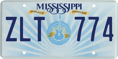 MS license plate ZLT774
