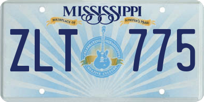 MS license plate ZLT775