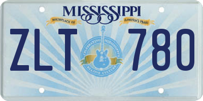 MS license plate ZLT780
