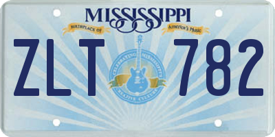 MS license plate ZLT782