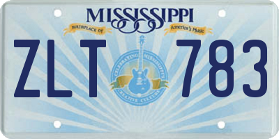 MS license plate ZLT783