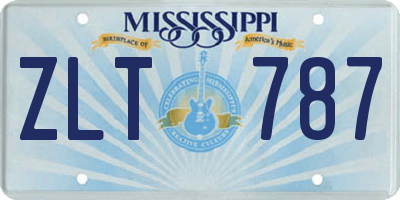 MS license plate ZLT787