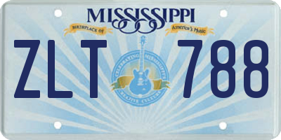 MS license plate ZLT788