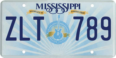 MS license plate ZLT789