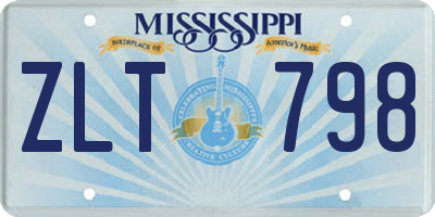 MS license plate ZLT798