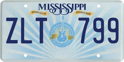 MS license plate ZLT799