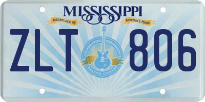 MS license plate ZLT806