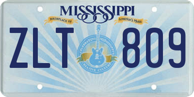 MS license plate ZLT809