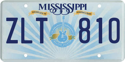 MS license plate ZLT810