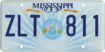 MS license plate ZLT811