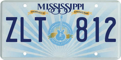 MS license plate ZLT812