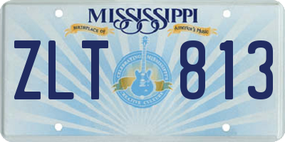 MS license plate ZLT813