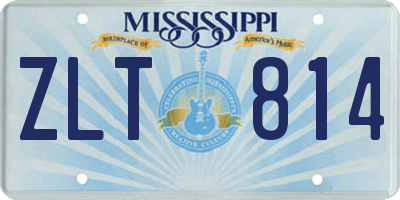 MS license plate ZLT814
